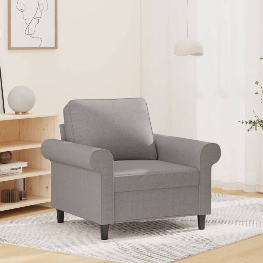VIDAXL Fauteuil 60 cm stof lichtgrijs - Foto 2