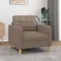 VidaXL Fauteuil 60 cm stof taupe - Thumbnail 3