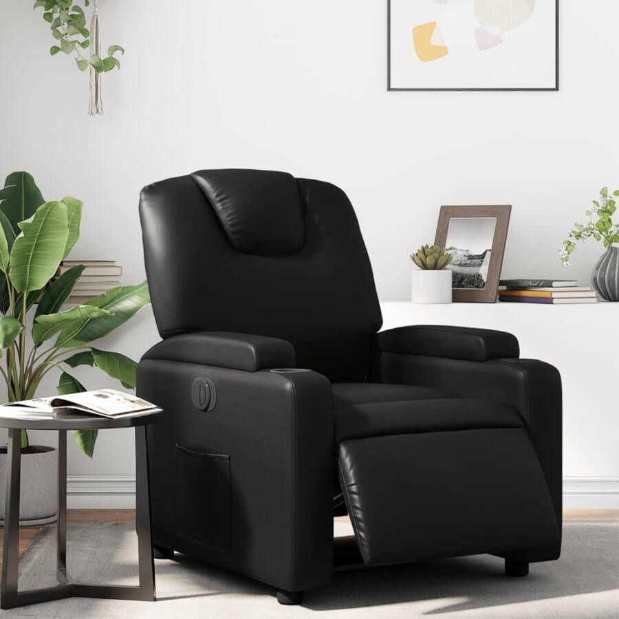 Vida XL vidaXL Fauteuil elektrisch verstelbaar kunstleer zwart-VXL-3204416