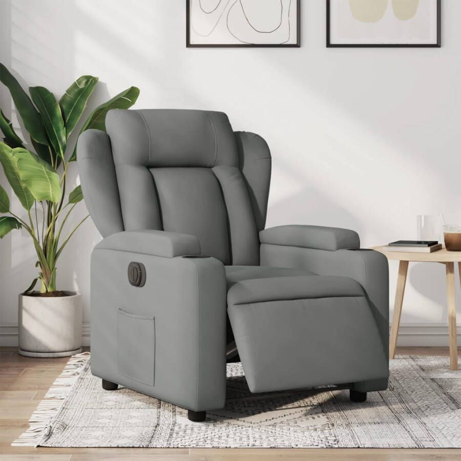 VidaXL Elektrisch Verstelbare Fauteuil Elektrisch Verstelbare Fauteuils Relaxfauteuil Draaifauteuil Fauteuil elektrisch verstelbaar stof donkergrijs - Foto 8