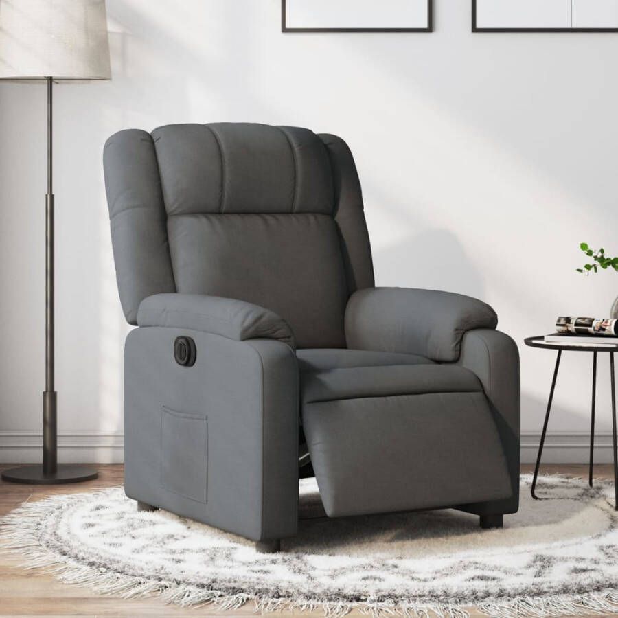 Vida XL vidaXL Fauteuil elektrisch verstelbaar stof donkergrijs-VXL-3205179 - Foto 2