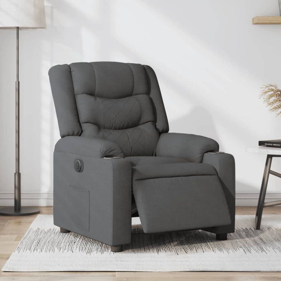 Vida XL vidaXL Fauteuil elektrisch verstelbaar stof donkergrijs-VXL-3206568