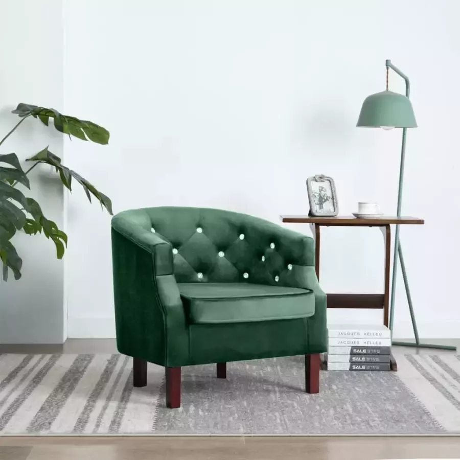 VidaXL Fauteuil fluweel groen