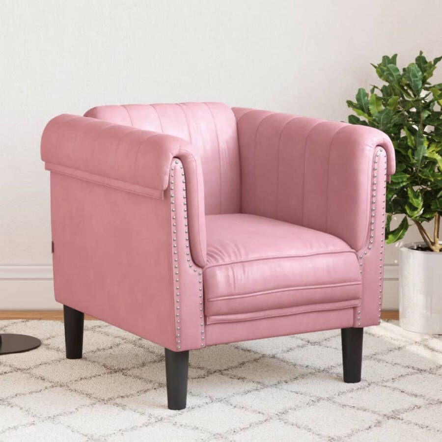 VidaXL Fauteuil fluweel roze - Foto 4