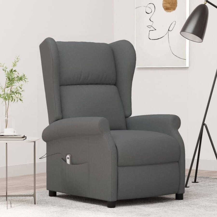 Vida XL vidaXL Fauteuil verstelbaar elektrisch stof grijs-VXL-3098320