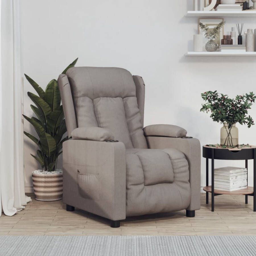 VidaXL Fauteuil Verstelbaar Elektrisch Stof Taupe Elektrisch Verstelbare Fauteuil Elektrisch Verstelbare Fauteuils Fauteuil Relaxfauteuil - Foto 5