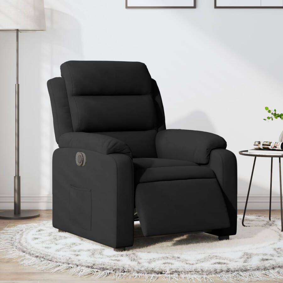 Vida XL vidaXL Fauteuil verstelbaar elektrisch stof zwart-VXL-3205076