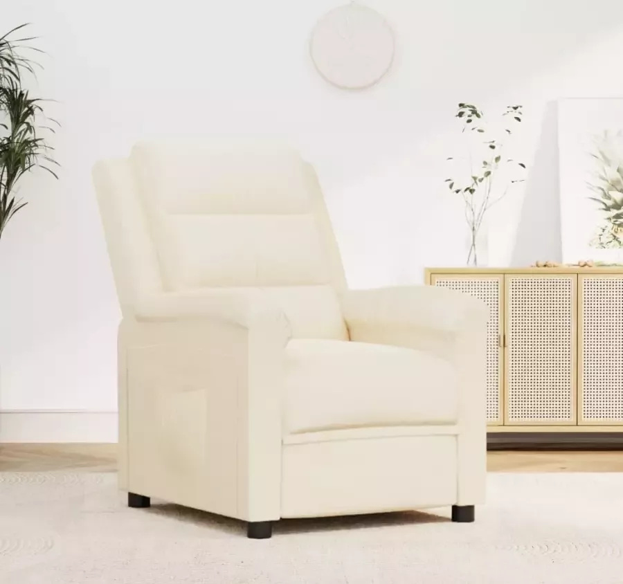 VidaXL Fauteuil verstelbaar fluweel crèmekleurig - Foto 2
