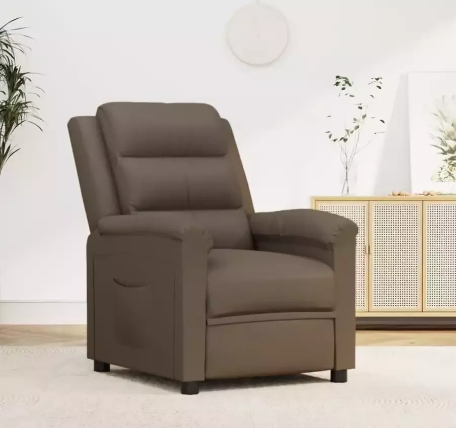 VidaXL Fauteuil verstelbaar kunstleer grijs - Foto 2