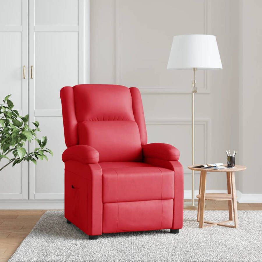 VIDAXL Fauteuil verstelbaar kunstleer rood - Foto 2