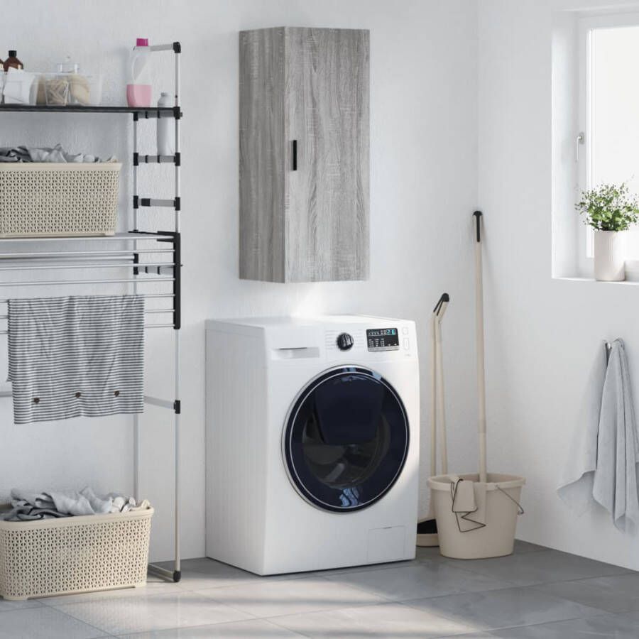 VidaXL -Hangkast-34 5x34x90-cm-grijs-sonoma-eikenkleurig - Foto 8