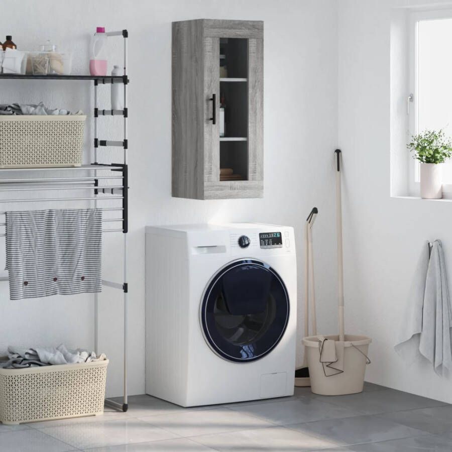 VidaXL -Hangkast-34 5x34x90-cm-grijs-sonoma-eikenkleurig - Foto 4