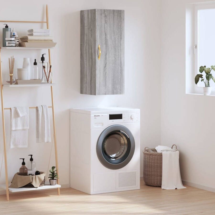 VidaXL -Hangkast-34 5x34x90-cm-grijs-sonoma-eikenkleurig - Foto 2