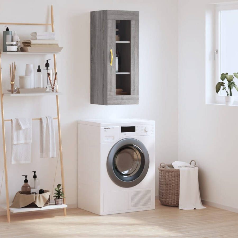 VidaXL -Hangkast-34 5x34x90-cm-grijs-sonoma-eikenkleurig - Foto 2