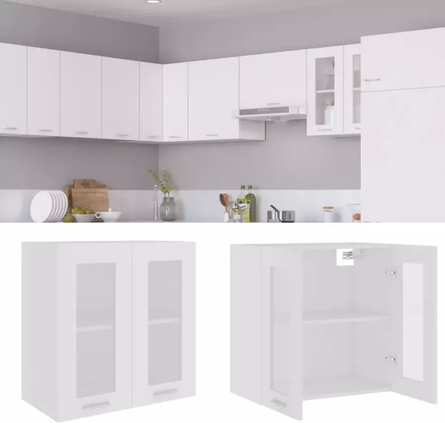 VidaXL Hangkast Lyon 60x31x60 cm bewerkt hout wit - Foto 4