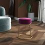 VidaXL -Hocker-rond-fluweel-paars - Thumbnail 2
