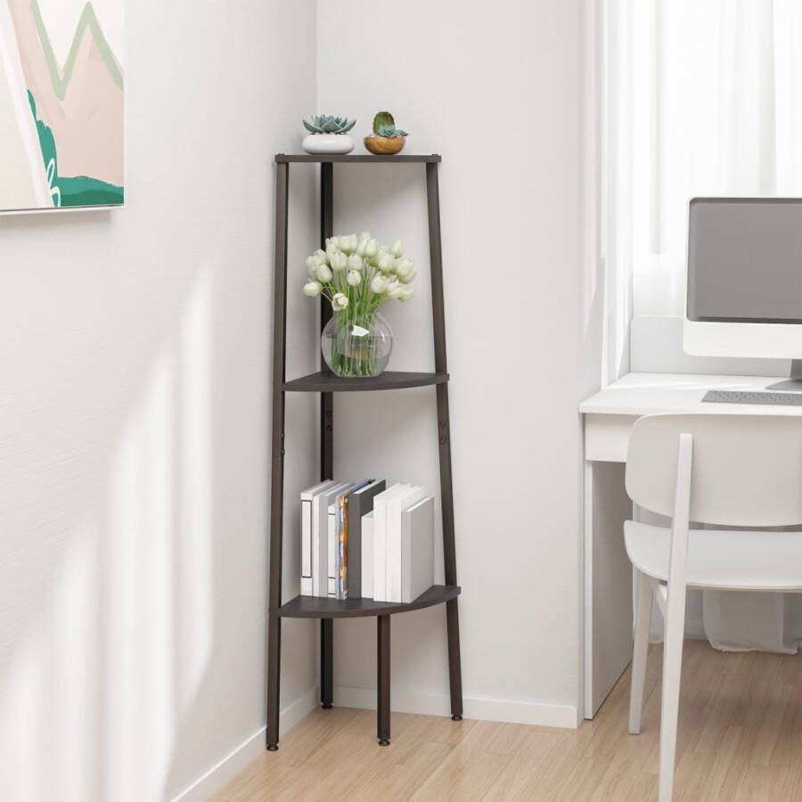 VidaXL -Hoekkastje-met-3-schappen-45 5x31 5x120-cm-zwart