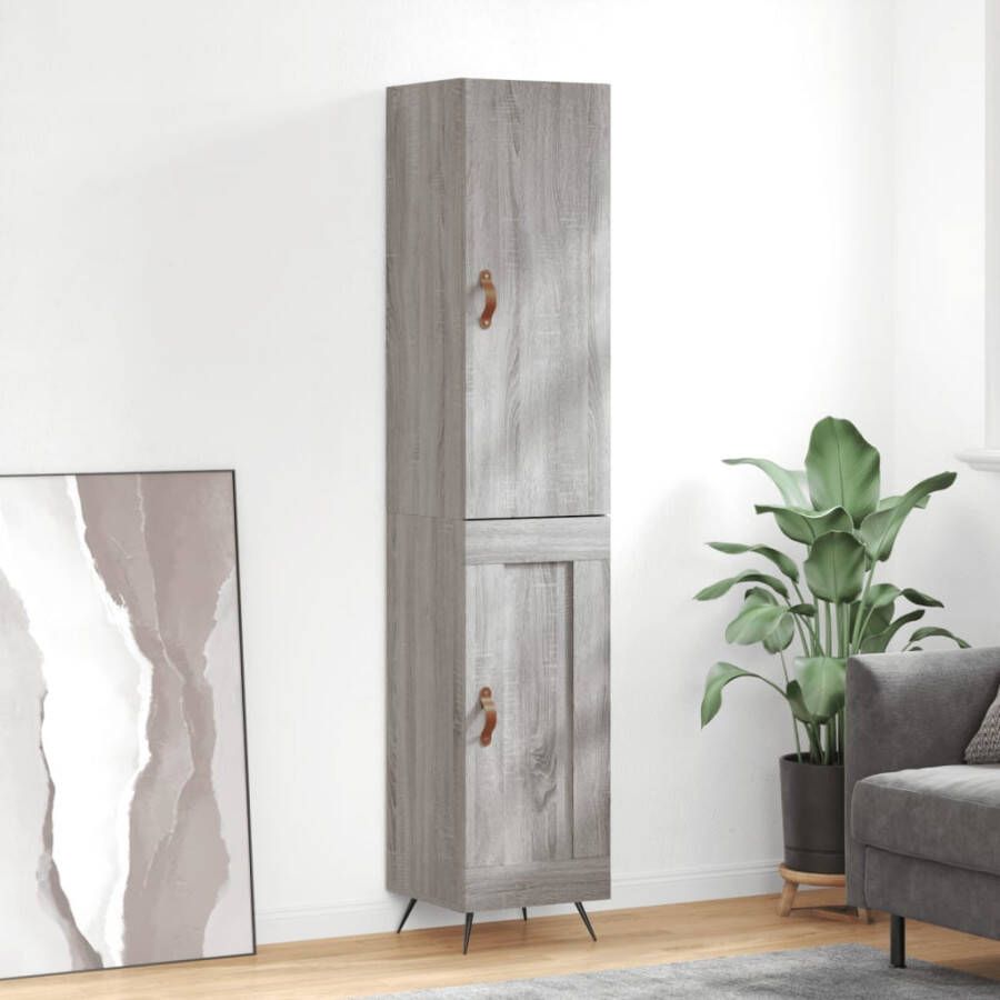 VidaXL -Hoge-kast-34 5x34x180-cm-bewerkt-hout-grijs-sonoma-eikenkleurig - Foto 10