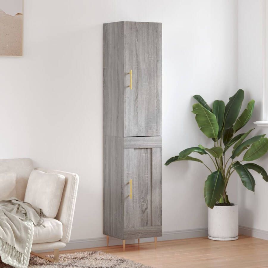 VidaXL -Hoge-kast-34 5x34x180-cm-bewerkt-hout-grijs-sonoma-eikenkleurig - Foto 11