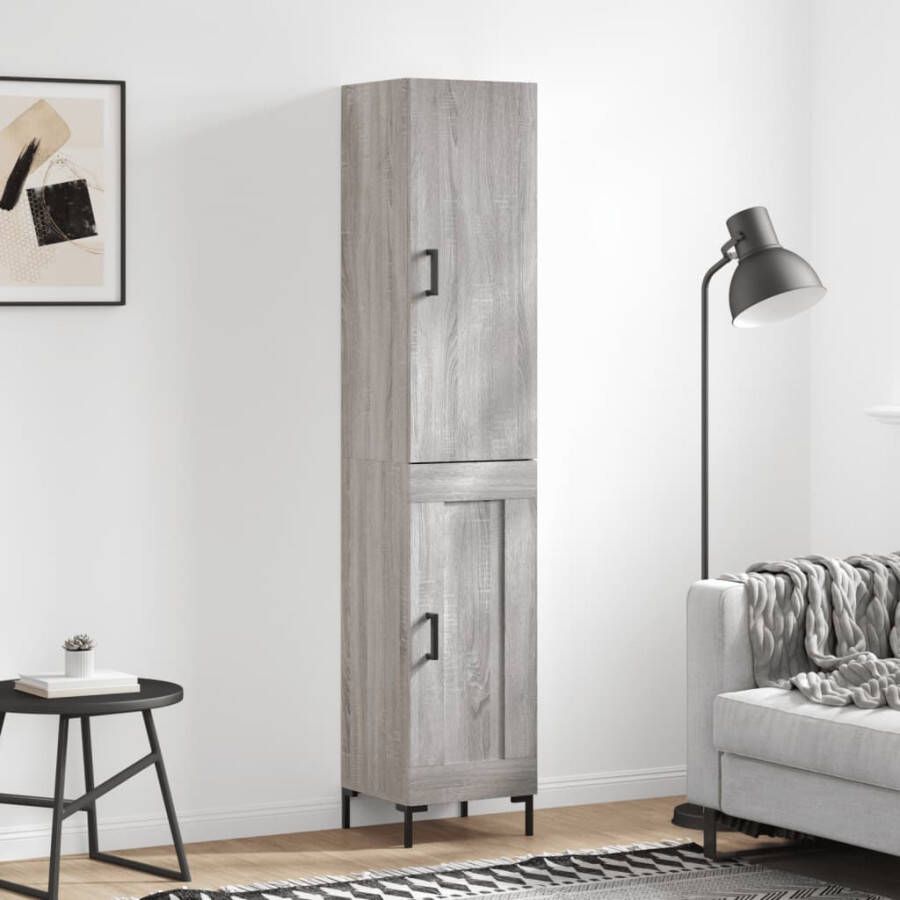 VidaXL -Hoge-kast-34 5x34x180-cm-bewerkt-hout-grijs-sonoma-eikenkleurig - Foto 12