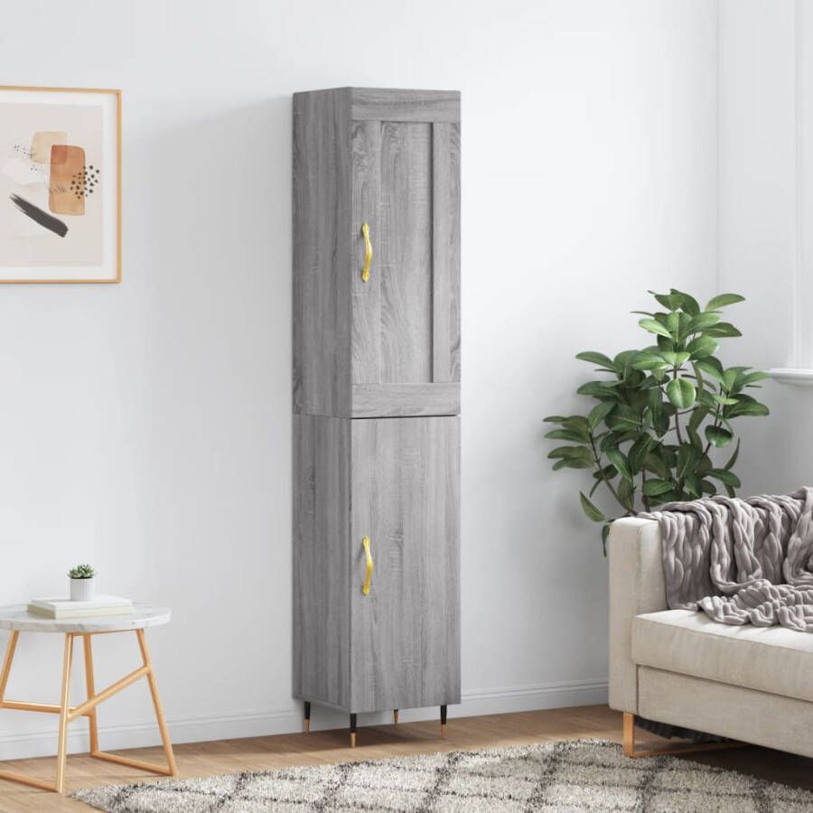VidaXL -Hoge-kast-34 5x34x180-cm-bewerkt-hout-grijs-sonoma-eikenkleurig - Foto 13