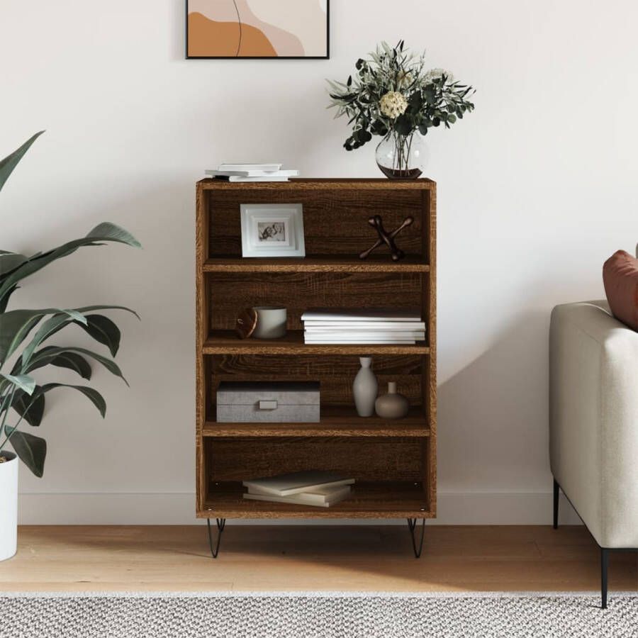 VidaXL -Hoge-kast-57x35x90-cm-bewerkt-hout-bruineikenkleurig - Foto 2