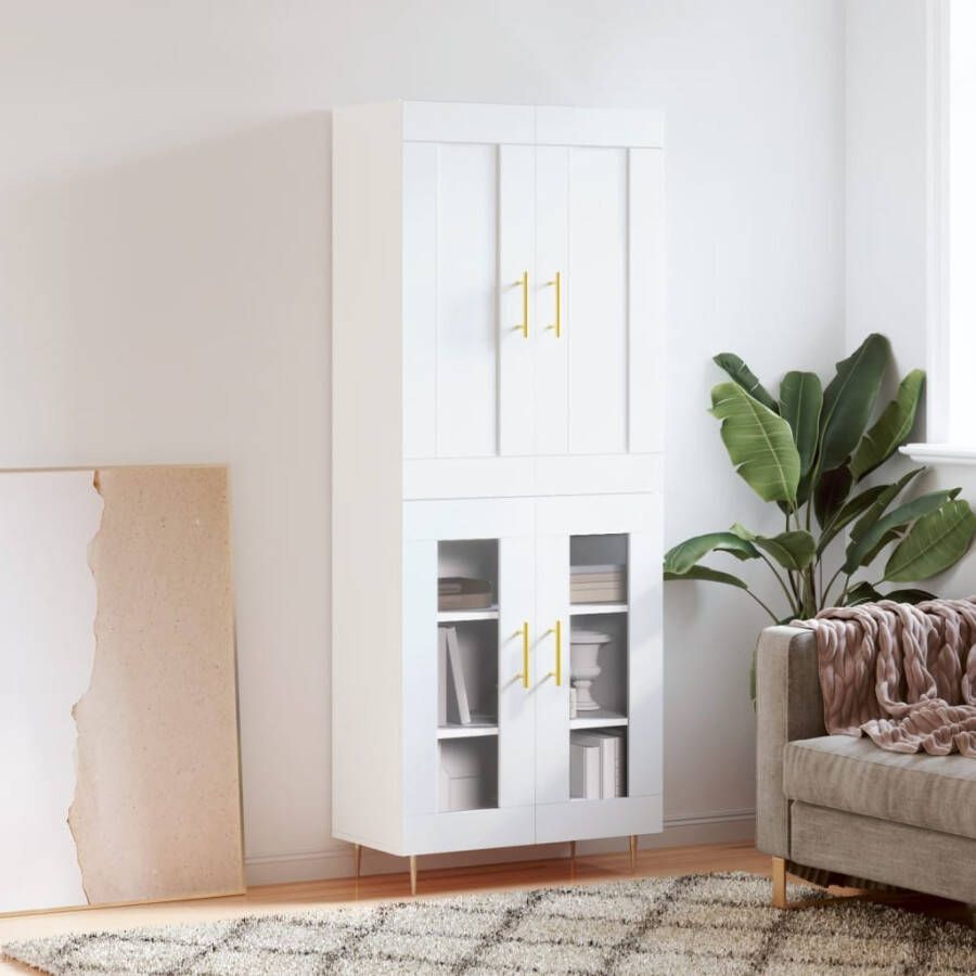 VidaXL -Hoge-kast-69 5x34x180-cm-bewerkt-hout-wit - Foto 8