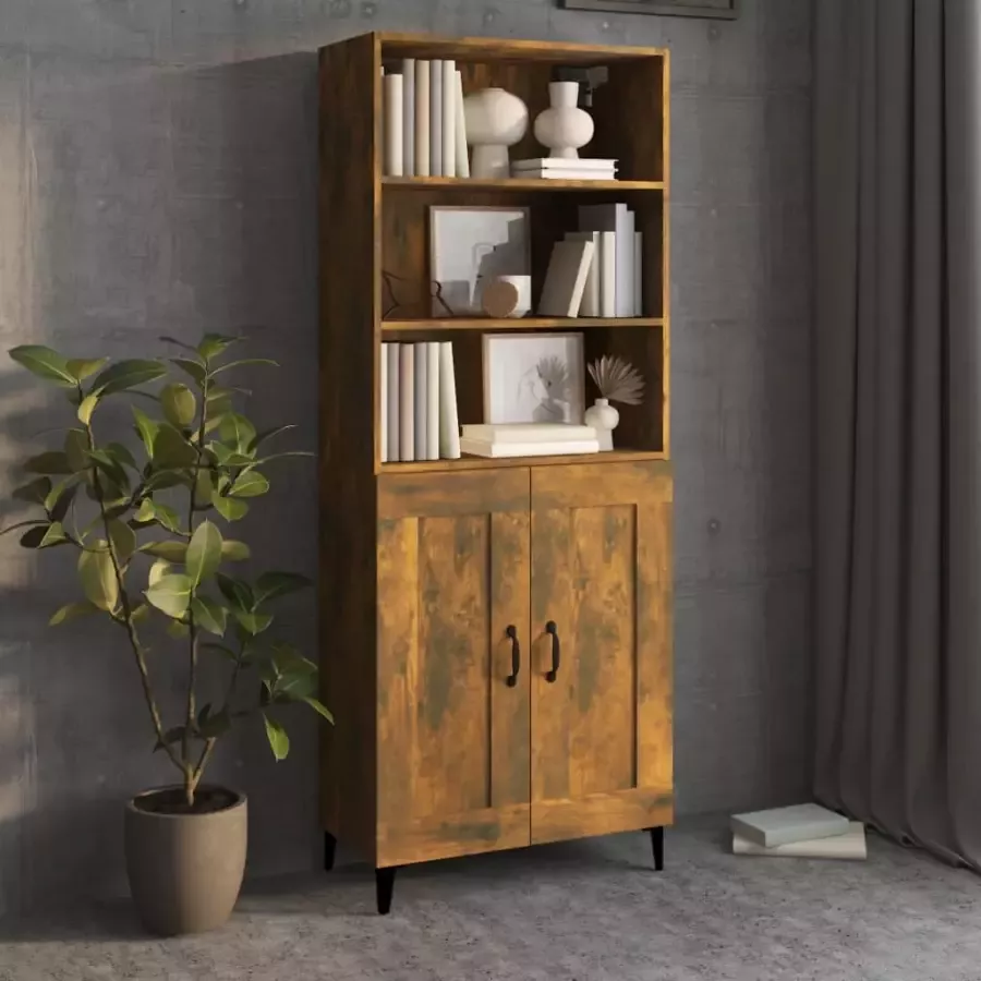 VidaXL Hoge kast bewerkt hout gerookt eikenkleurig - Foto 18