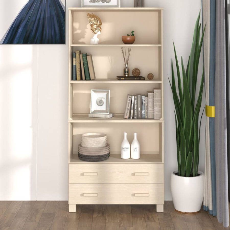 VidaXL -Hoge-kast-HAMAR-massief-grenenhout-honingbruin