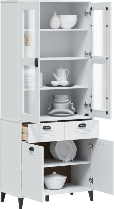 VidaXL -Hoge-kast-VIKEN-80x40x190-cm-massief-grenenhout-wit - Foto 4