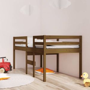 VidaXL -Hoogslaper-massief-grenenhout-honingbruin-90x200-cm
