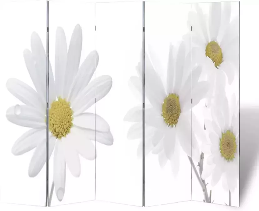 VidaXL -Kamerscherm-inklapbaar-bloem-200x170-cm