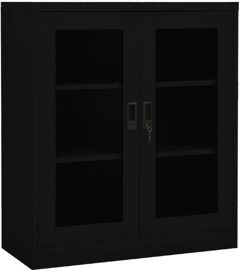VidaXL -Kantoorkast-90x40x105-cm-staal-zwart - Foto 3