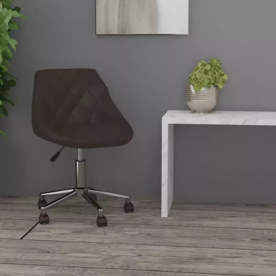 VIDAXL Kantoorstoel draaibaar kunstleer bruin - Foto 1
