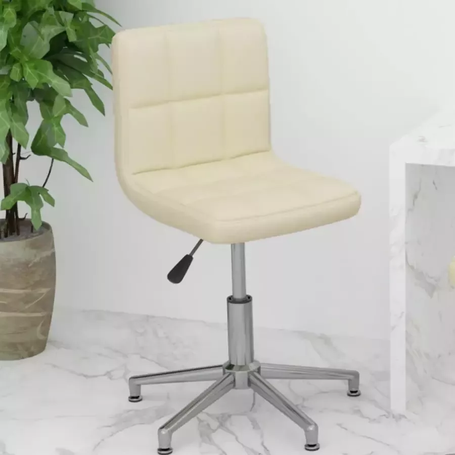 Prolenta Premium vidaXL Kantoorstoel draaibaar kunstleer crèmekleurig - Foto 1
