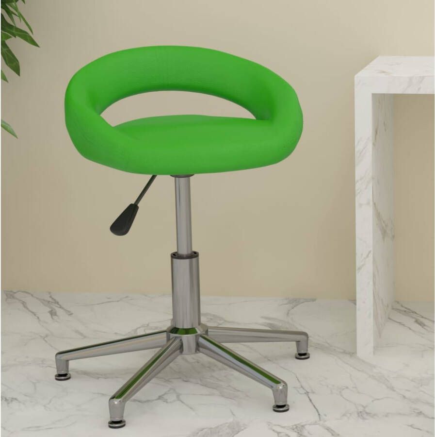 VIDAXL Kantoorstoel draaibaar kunstleer groen - Foto 2