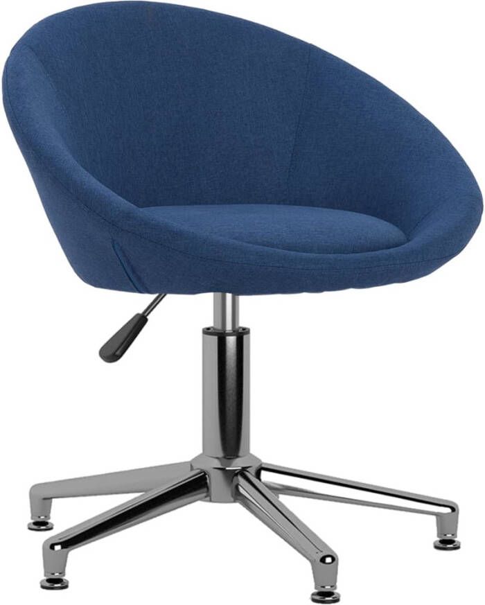 VIDAXL Kantoorstoel draaibaar stof blauw
