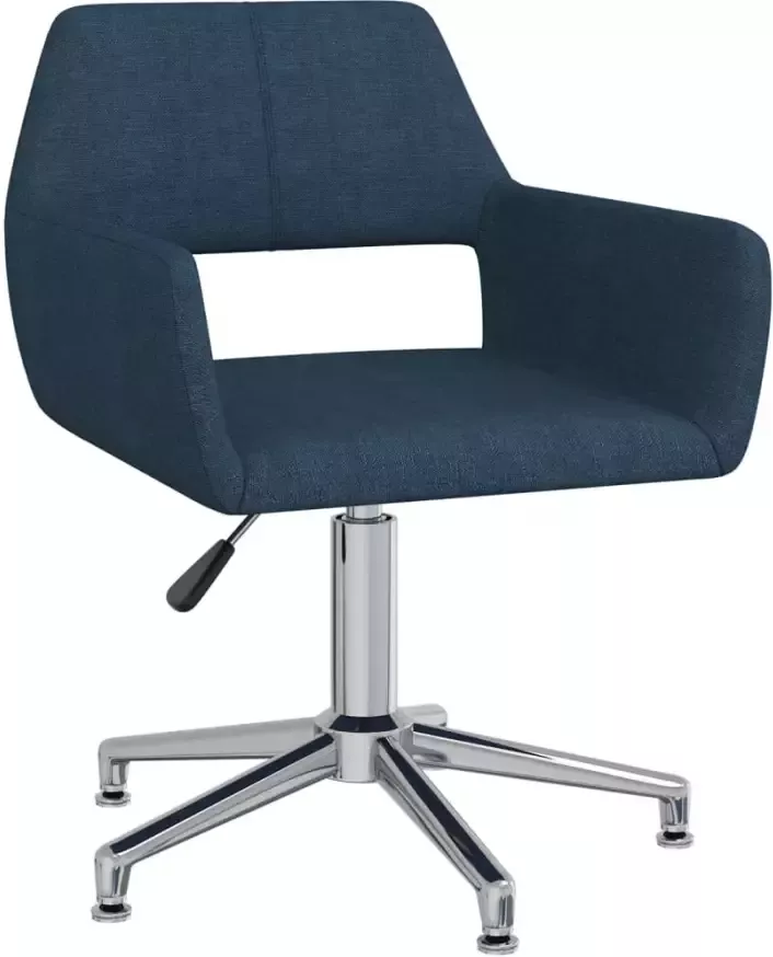 VIDAXL Kantoorstoel draaibaar stof blauw