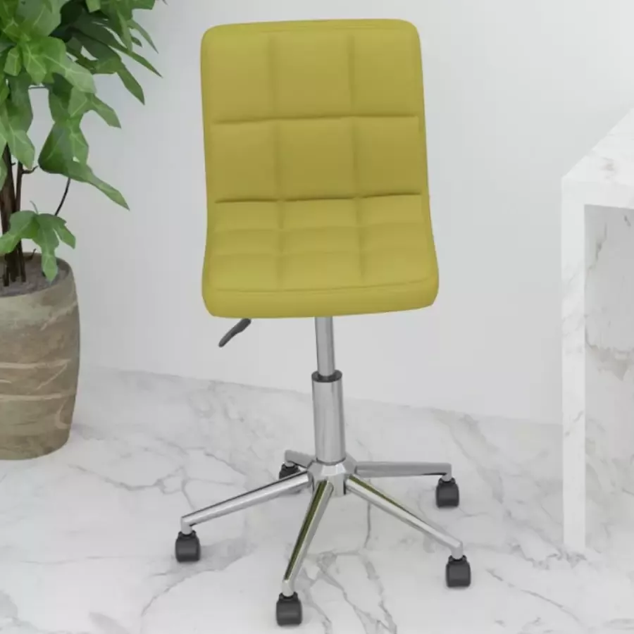 VIDAXL Kantoorstoel draaibaar stof groen - Foto 4