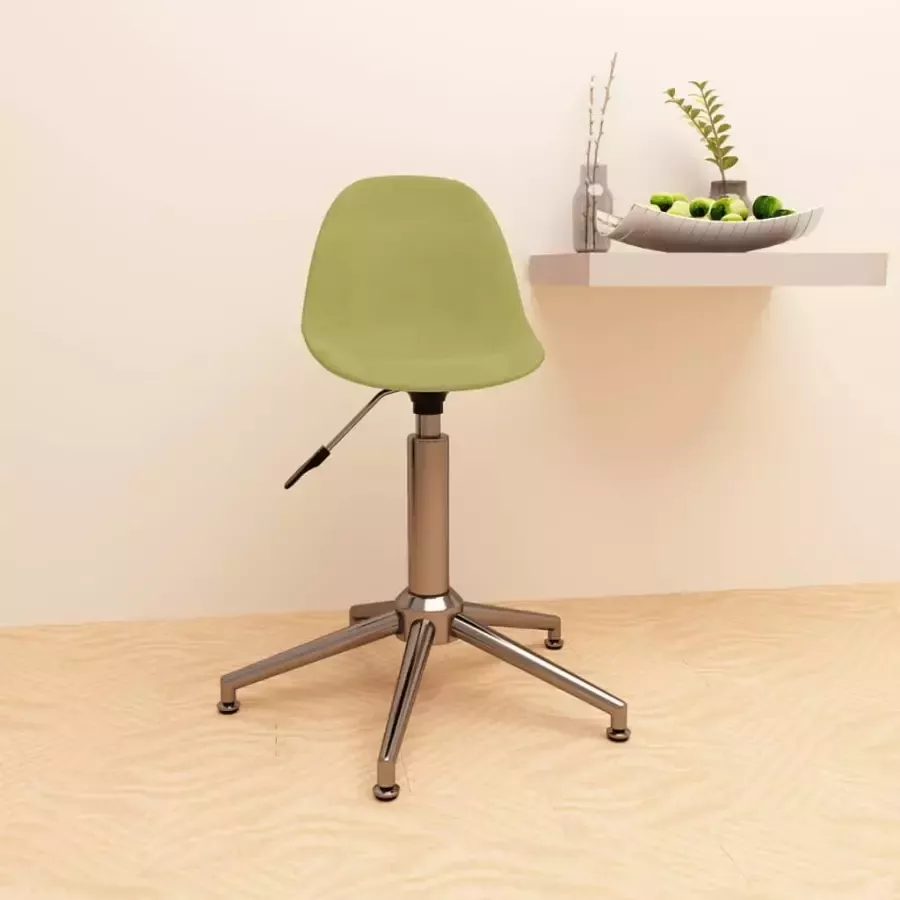 VidaXL Kantoorstoel draaibaar stof groen - Foto 1