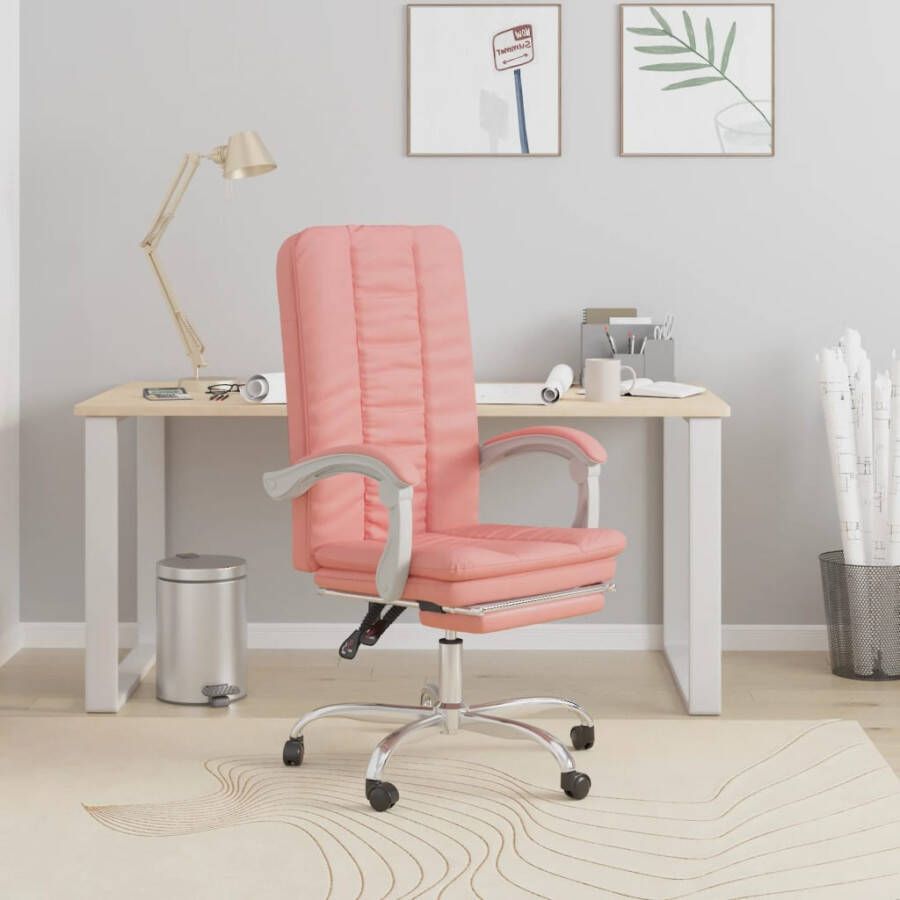 VidaXL -Kantoorstoel-verstelbaar-kunstleer-roze