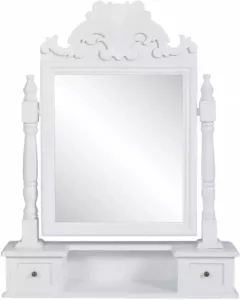 VIDAXL Kaptafel met draaiende rechthoekige spiegel MDF