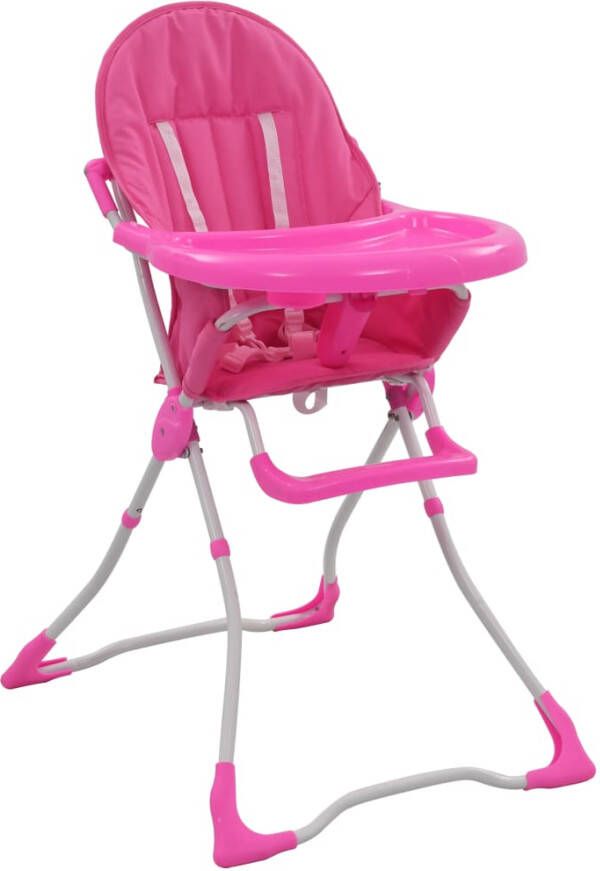 VIDAXL Kinderstoel hoog roze en wit - Foto 4