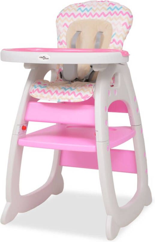 VIDAXL Kinderstoel met blad 3-in-1 verstelbaar roze - Foto 4