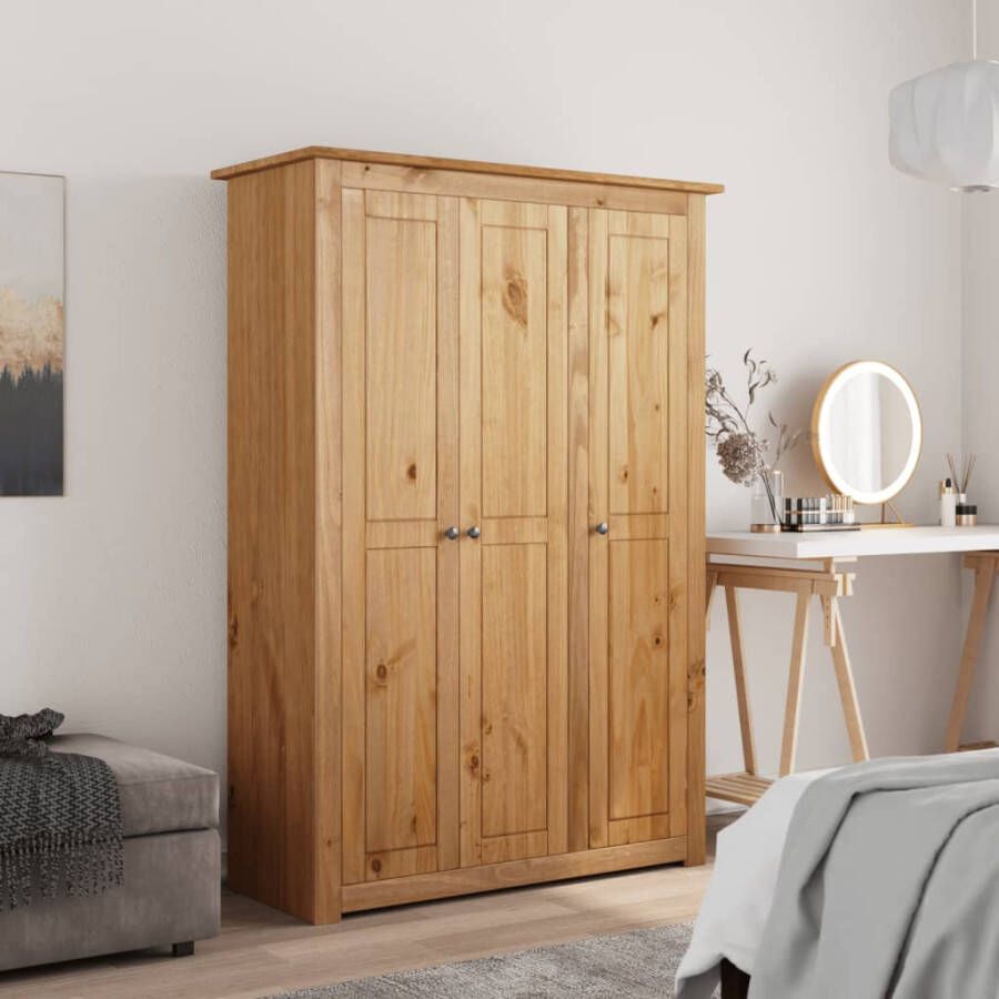 Vida XL Kledingkast 3 deuren Panama Range 118x50x171 5 cm grenenhout SKU: V282661