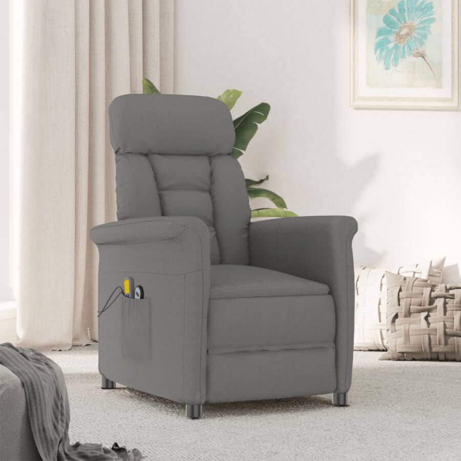 Vida XL vidaXL Massagestoel elektrisch kunstsuÃ¨deleer taupe-VXL-3073593