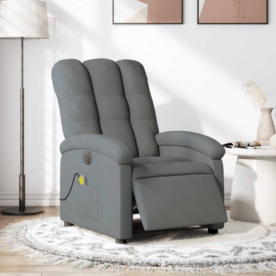 Vida XL Massagestoel elektrisch verstelbaar stof donkergrijs SKU: V3204081