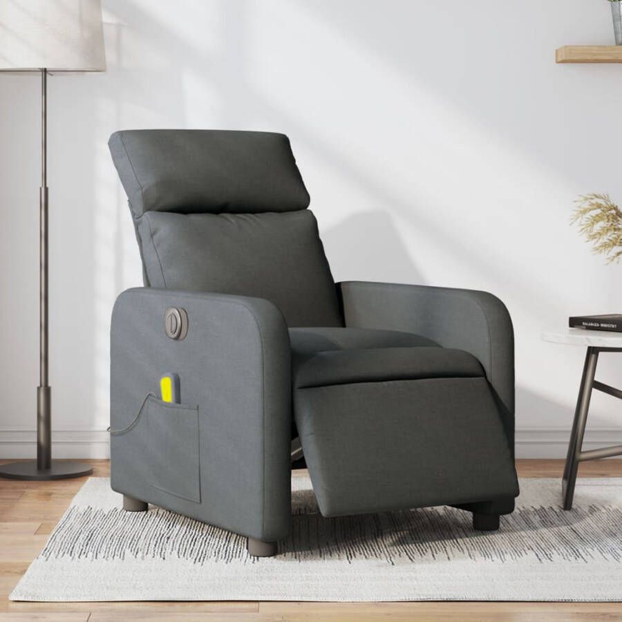 Vida XL Massagestoel elektrisch verstelbaar stof donkergrijs SKU: V3206691