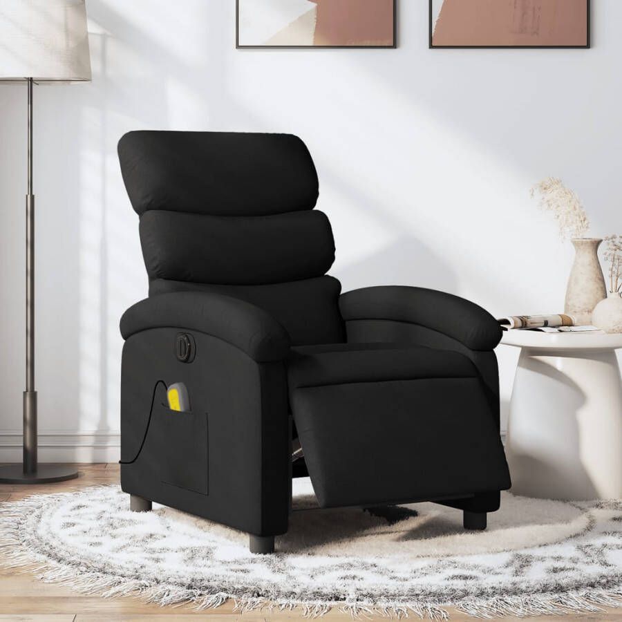 Vida XL Massagestoel elektrisch verstelbaar stof zwart SKU: V3203968 - Foto 4