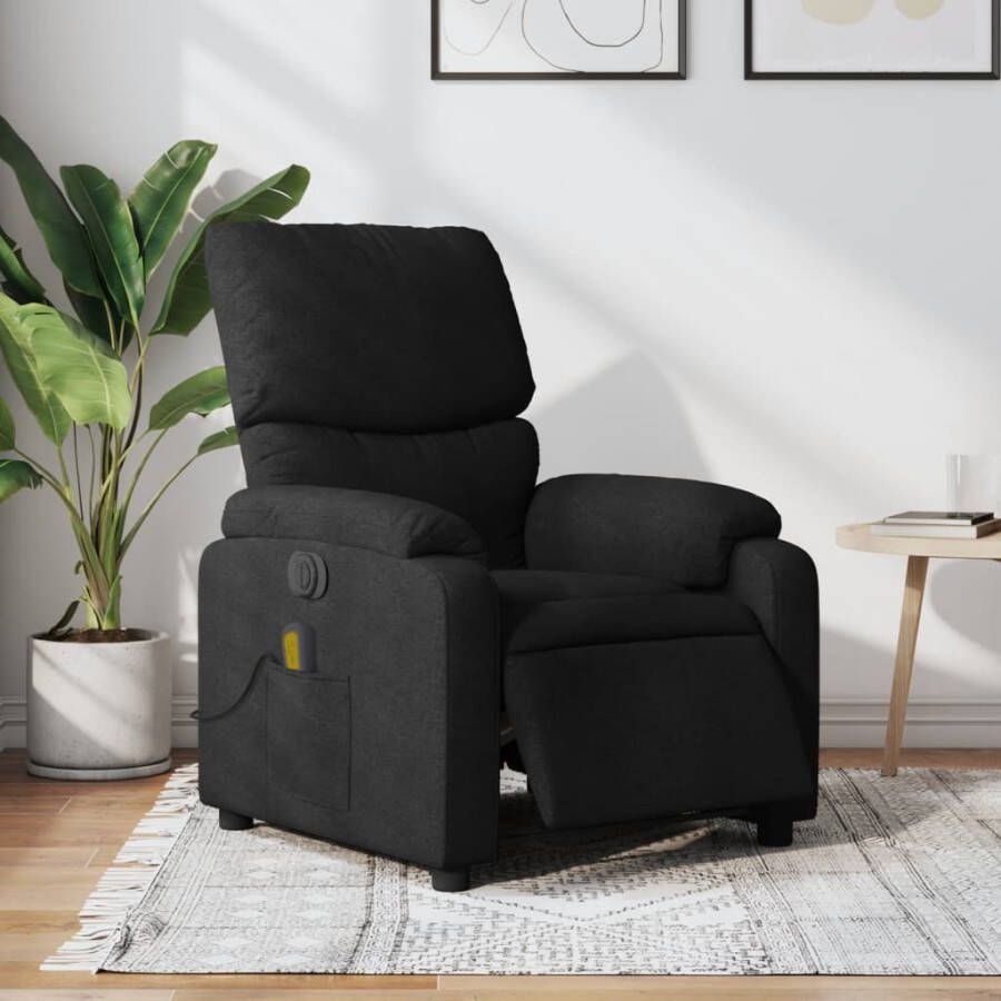 Vida XL Massagestoel elektrisch verstelbaar stof zwart SKU: V3204814